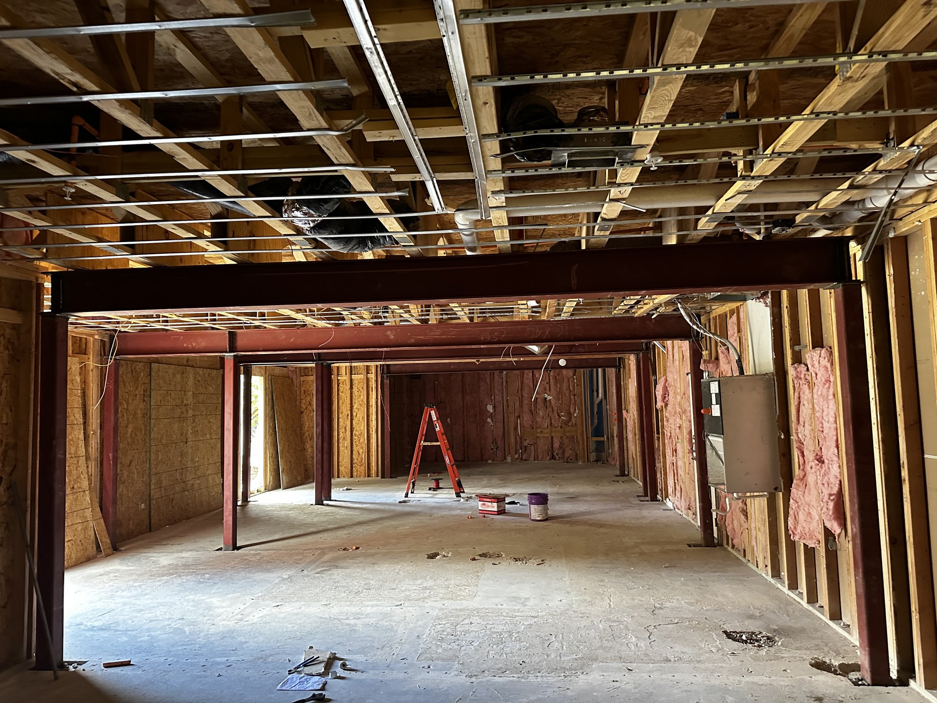 Park East fitness space during structural reconfiguration